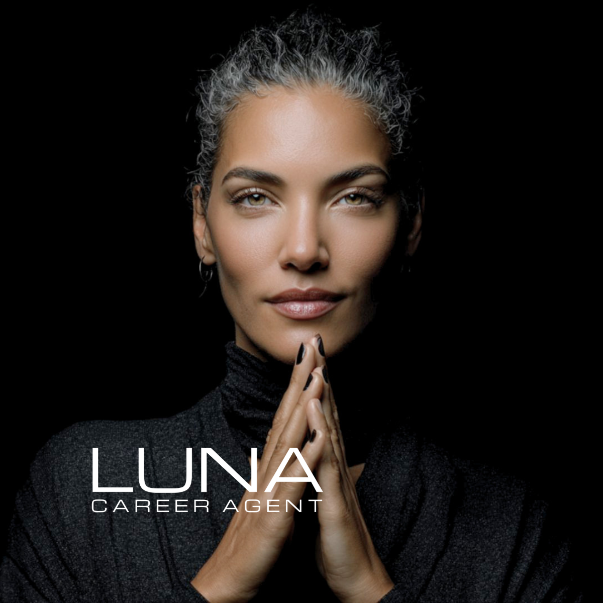 Luna Career Agent — knowledge-partner register, dark portrait